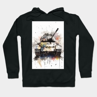 Watercolor Panzer Tank Hoodie